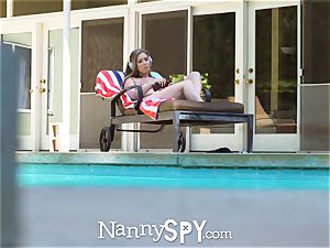 NannySpy Exhibitionist big-chested nanny Lena Paul plowed