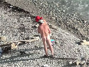 ultra-cute youthful teenager nudists on the beach